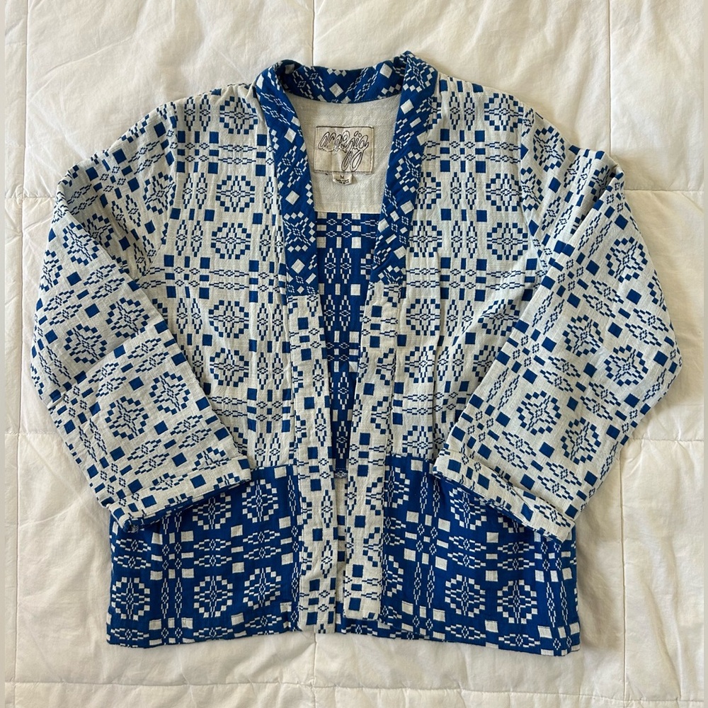 Ace & Jig Haiku Jacket in Natural Cardiff textile